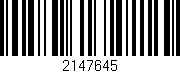 Código de barras (EAN, GTIN, SKU, ISBN): '2147645'