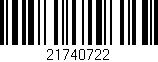 Código de barras (EAN, GTIN, SKU, ISBN): '21740722'