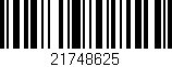 Código de barras (EAN, GTIN, SKU, ISBN): '21748625'