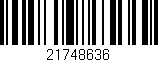 Código de barras (EAN, GTIN, SKU, ISBN): '21748636'