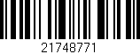 Código de barras (EAN, GTIN, SKU, ISBN): '21748771'