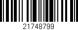 Código de barras (EAN, GTIN, SKU, ISBN): '21748799'