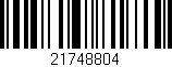 Código de barras (EAN, GTIN, SKU, ISBN): '21748804'