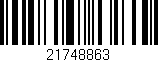 Código de barras (EAN, GTIN, SKU, ISBN): '21748863'