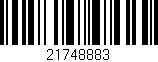 Código de barras (EAN, GTIN, SKU, ISBN): '21748883'