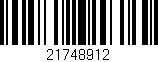 Código de barras (EAN, GTIN, SKU, ISBN): '21748912'