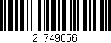 Código de barras (EAN, GTIN, SKU, ISBN): '21749056'