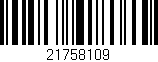 Código de barras (EAN, GTIN, SKU, ISBN): '21758109'