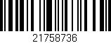 Código de barras (EAN, GTIN, SKU, ISBN): '21758736'