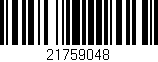 Código de barras (EAN, GTIN, SKU, ISBN): '21759048'