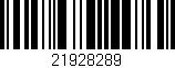 Código de barras (EAN, GTIN, SKU, ISBN): '21928289'