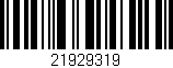 Código de barras (EAN, GTIN, SKU, ISBN): '21929319'