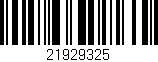 Código de barras (EAN, GTIN, SKU, ISBN): '21929325'