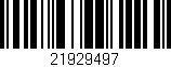Código de barras (EAN, GTIN, SKU, ISBN): '21929497'