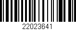 Código de barras (EAN, GTIN, SKU, ISBN): '22023641'