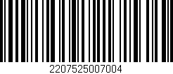 Código de barras (EAN, GTIN, SKU, ISBN): '2207525007004'