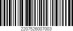 Código de barras (EAN, GTIN, SKU, ISBN): '2207526007003'