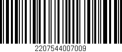 Código de barras (EAN, GTIN, SKU, ISBN): '2207544007009'