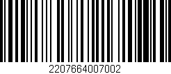 Código de barras (EAN, GTIN, SKU, ISBN): '2207664007002'