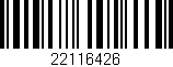 Código de barras (EAN, GTIN, SKU, ISBN): '22116426'