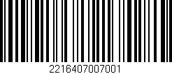 Código de barras (EAN, GTIN, SKU, ISBN): '2216407007001'