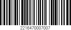 Código de barras (EAN, GTIN, SKU, ISBN): '2216470007007'