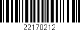Código de barras (EAN, GTIN, SKU, ISBN): '22170212'