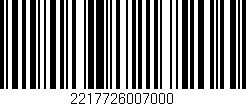 Código de barras (EAN, GTIN, SKU, ISBN): '2217726007000'