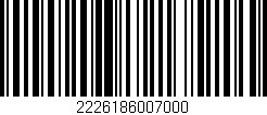 Código de barras (EAN, GTIN, SKU, ISBN): '2226186007000'