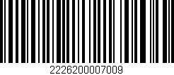 Código de barras (EAN, GTIN, SKU, ISBN): '2226200007009'