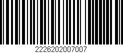 Código de barras (EAN, GTIN, SKU, ISBN): '2226202007007'