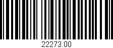 Código de barras (EAN, GTIN, SKU, ISBN): '22273.00'