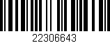 Código de barras (EAN, GTIN, SKU, ISBN): '22306643'