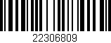 Código de barras (EAN, GTIN, SKU, ISBN): '22306809'