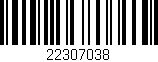 Código de barras (EAN, GTIN, SKU, ISBN): '22307038'