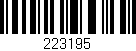 Código de barras (EAN, GTIN, SKU, ISBN): '223195'