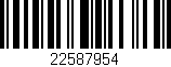 Código de barras (EAN, GTIN, SKU, ISBN): '22587954'