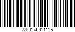 Código de barras (EAN, GTIN, SKU, ISBN): '2280240811125'