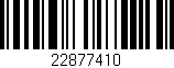 Código de barras (EAN, GTIN, SKU, ISBN): '22877410'