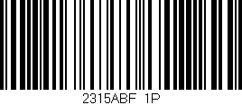 Código de barras (EAN, GTIN, SKU, ISBN): '2315ABF/1P'