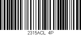 Código de barras (EAN, GTIN, SKU, ISBN): '2315ACL/4P'