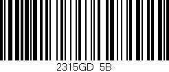 Código de barras (EAN, GTIN, SKU, ISBN): '2315GD/5B'