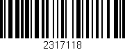 Código de barras (EAN, GTIN, SKU, ISBN): '2317118'