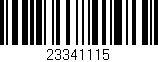 Código de barras (EAN, GTIN, SKU, ISBN): '23341115'