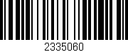 Código de barras (EAN, GTIN, SKU, ISBN): '2335060'