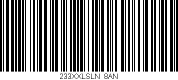 Código de barras (EAN, GTIN, SKU, ISBN): '233XXLSLN/8AN'