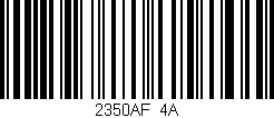 Código de barras (EAN, GTIN, SKU, ISBN): '2350AF/4A'