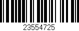 Código de barras (EAN, GTIN, SKU, ISBN): '23554725'