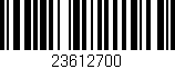 Código de barras (EAN, GTIN, SKU, ISBN): '23612700'