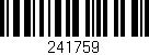 Código de barras (EAN, GTIN, SKU, ISBN): '241759'